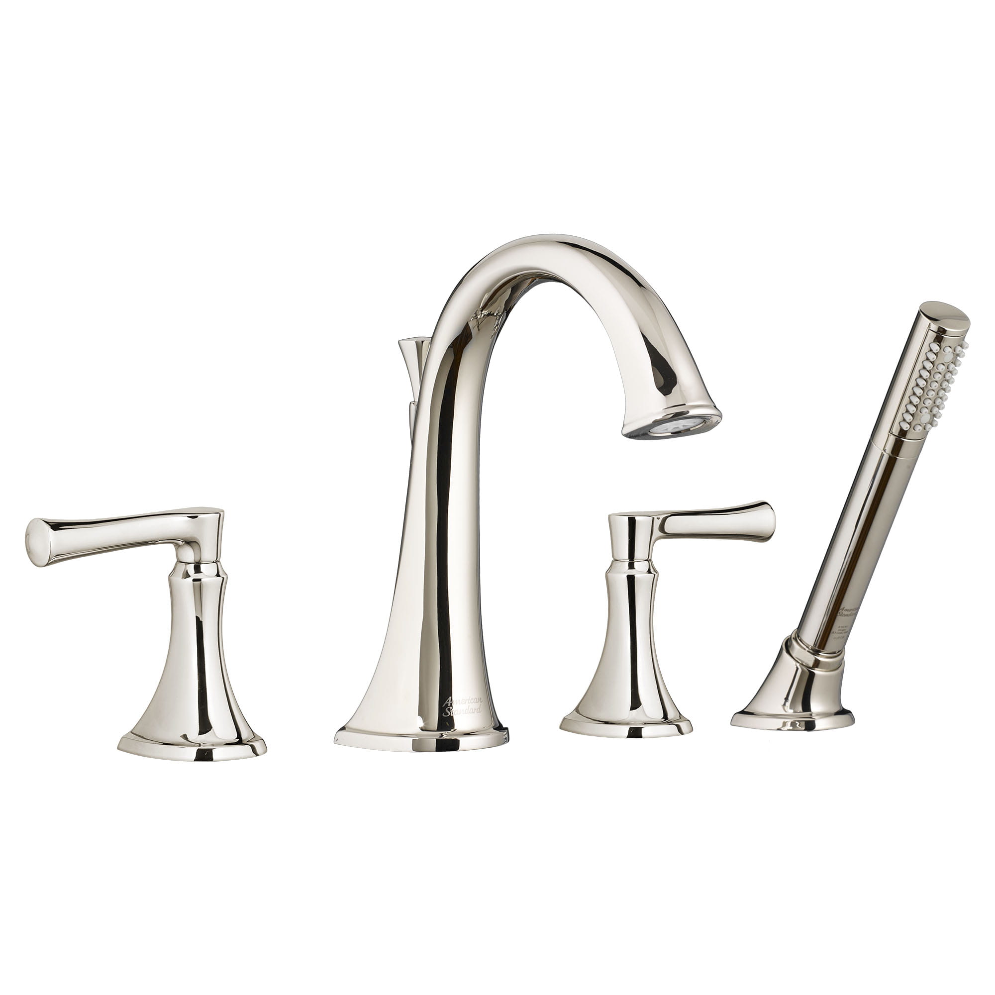 Estate Bathtub Faucet With Personal Shower for Flash Rough In Valve With Lever Handles POLISHED  NICKEL
